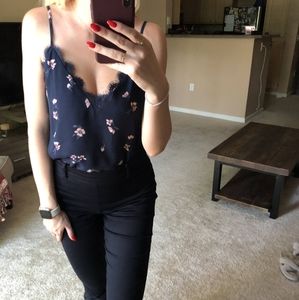 Floral Spaghetti Strap Blouse